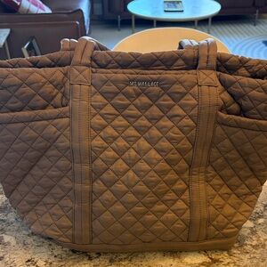 MZ Wallace Quilted Tan Tote Bag